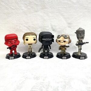 Lot of 5 Funko Pop Star Wars Bobble Heads 319, 331, 328, 329,‎ 383 Vinyl Figures